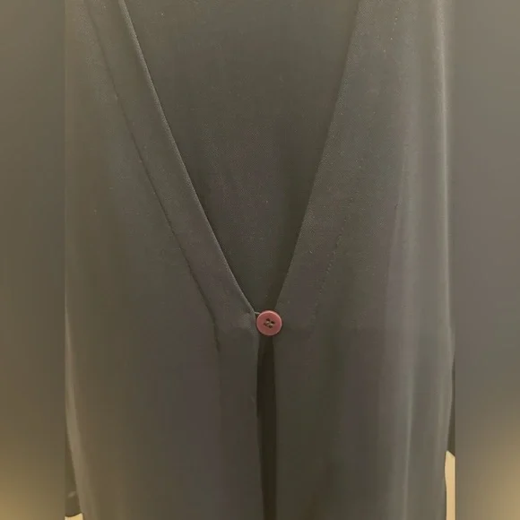 Saks Fifth Avenue 2 Piece Black Formal Dress & 1 Button Cardigan 10 Vintage VGC - Picture 11 of 16